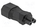 IEC C14 male,IEC C5 female; straight; 2.5A; 250V