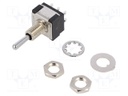 Switch: toggle; Pos: 3; DPDT; ON-OFF-ON; 6A/125VAC; 6A/6VDC; 20mΩ