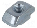 Nut; for profiles; Width of the groove: 10mm; steel; zinc