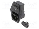 Connector: AC supply; socket; male; 10A; 250VAC; IEC 60320; C14 (E)