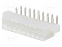 Socket; wire-board; male; Mini-Fit Jr; 4.2mm; PIN: 18; THT; holders