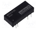 Isolated Board Mount DC/DC Converter, Low Profile, ITE, 2 Output, 3 W, 15 V, 100 mA, -15 V