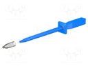 Test probe; 60VDC; 30VAC; 1A; blue; Overall len: 130mm
