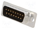 D-Sub; PIN: 15; socket; male; stamped and formed contacts; THT