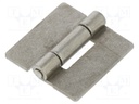 Hinge; Width: 40mm; stainless steel; H: 40mm; V: for welding