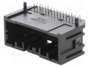 Connector: automotive; Mini50; socket; male; PIN: 34; tinned; THT