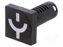 Switch position indicator; 22mm; PK22; -25÷70°C; IP54; 24VAC; 22mm