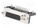 HD D-SUB CONN, RCPT, R/A, 26POS, TH