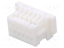 Plug; wire-board; female; 1mm; PIN: 12; w/o contacts; for cable; 50V