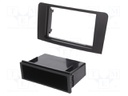 Radio mounting frame; Mercedes; 2 DIN; black