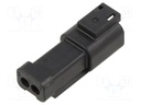 Connector: wire-wire; DT; plug; male; PIN: 2; IP68; Locking: latch