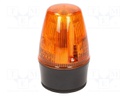 Signaller: lighting; continuous light,blinking light; orange