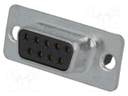D-Sub; PIN: 9; plug; female; screw terminal; for cable; gold-plated