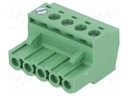 Pluggable terminal block; 5mm; ways: 5; straight; plug; female