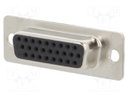 D-Sub HD; PIN: 26; female; soldering; for cable; gold flash