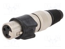 Plug; XLR; female; PIN: 3; straight; for cable; soldering; 16A
