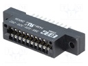 Connector: card edge; socket; PIN: 20; 2.54mm