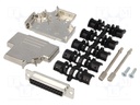 D-Sub; PIN: 25; plug; female; soldering; for cable; black