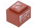 Transformer: encapsulated; 2VA; 117VAC; 9V; 222mA; Mounting: PCB