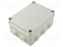 Enclosure: junction box; X: 130.5mm; Y: 170.5mm; Z: 76mm; wall mount