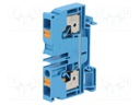 Splice terminal: rail; 6mm2; ways: 1; terminals: 2; blue; wemid; TS35