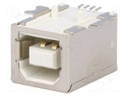 Socket; USB B; SMT; horizontal