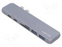 Hub USB; USB 3.0; microSD,microSDHC,microSDXC,SD,SDHC,SDXC