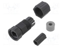 RJ45 housing; Locking: bayonet,internal bayonet; 5÷6.5mm; IP67