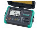Meter: grounding resistance; LCD; 20Ω,200Ω,2kΩ; VAC: 0÷300V; IP67