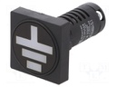 Earting indicator; 22mm; PK22; -25÷70°C; IP54; 24VAC; 24VDC; 22mm