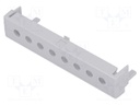 Terminals cover; grey; 7.65mm; Holes no: 8