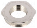 Reduction of threads for glands; Int.thread: PG21; brass; nickel