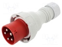 Connector: AC supply 3-phase; plug; male; 63A; 400VAC; IEC 60309