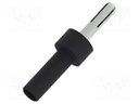 Connector: 4mm banana; socket; black; nickel plated; insulated