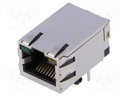 Socket; RJ45; PIN: 8; shielded,with LED; Layout: 8p8c; THT