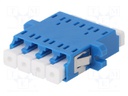 Connector: fiber optic; socket,coupler; single mode  (SM),quad
