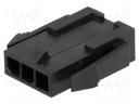 Plug; wire-wire; male; Micro-Fit 3.0; 3mm; PIN: 3; w/o contacts