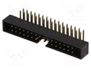 Socket; IDC; male; PIN: 32; angled 90°; THT; gold-plated; 2mm