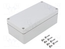 Enclosure: multipurpose; X: 80mm; Y: 160mm; Z: 55mm; EURONORD; grey