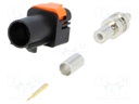 Plug; FAKRA II SMB; male; straight; RG174,RG316; crimped; black