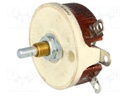 Potentiometer: shaft; single turn; 2Ω; 50W; 6.35mm; Shaft: D spring