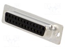 D-Sub; PIN: 25; socket; female; turned contacts; straight; THT