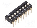 Switch: DIP-SWITCH; Poles number: 8; OFF-ON; 0.025A/24VDC; Pos: 2/8