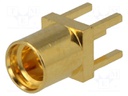 Socket; MMCX; female; straight; THT; gold-plated; 50Ω; 0÷6E-09GHz