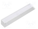 Profiles for LED modules; white; surface; natural; L: 2m; anodized