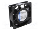 Fan: AC; axial; 230VAC; 92x92x25mm; 59m3/h; 35dBA; ball bearing