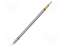 Tip; elongated,bent conical; 0.1mm; 413°C; for soldering station
