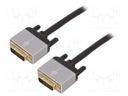 Cable; DVI-D (24+1) plug,both sides; 5m; black