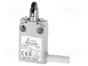 Limit switch; transversal plastic roller Ø12mm; NO + NC; 5A