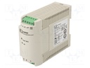 AC/DC DIN Rail Power Supply (PSU), ITE, 1 Output, 50 W, 5 VDC, 10 A